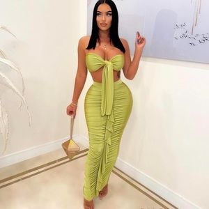 Bella ruched skirt set from PoshbyV